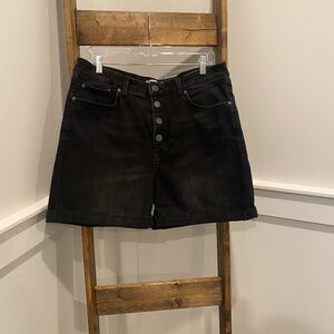 Lauren Conrad Black Button-Up Jean Shorts